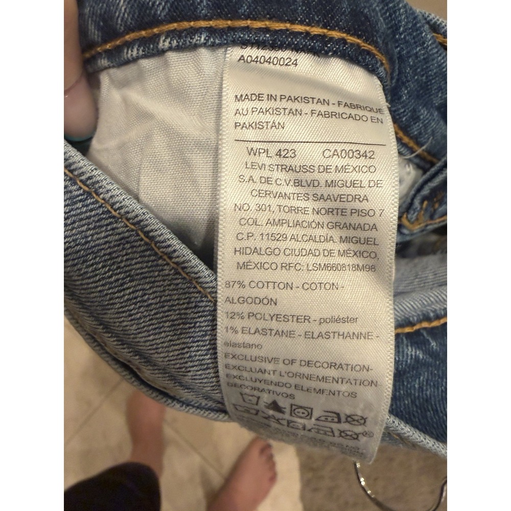 Signature Levis Strauss Women's High Rise Straight Jeans Blue Size W27 - Picture 5 of 5